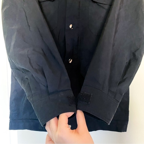 Pierrepont Hicks Jacket Unisex Track Parka Longline Cotton Nylon Black S EUC - Picture 4 of 9